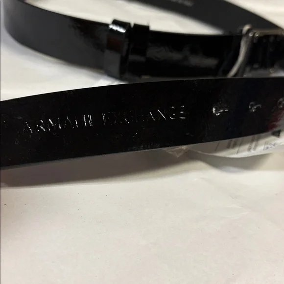 A/X Armani Exchange Plate Belt Leather and Metal Black Size  display picture 2
